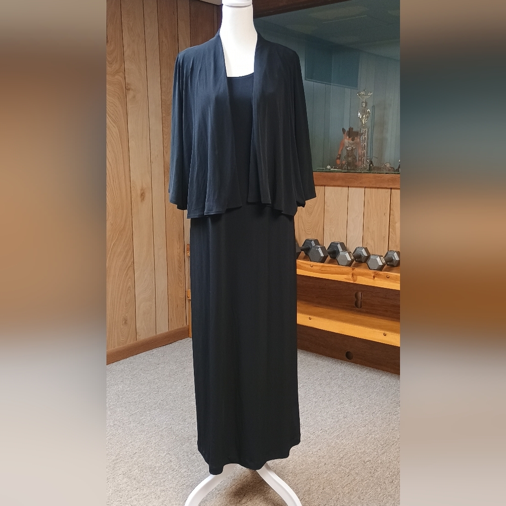 Elegant Black Women's Dress with Jacket